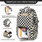 GAIVP mochila de pañales para bebe, negro, rojo (Checkered Black),...