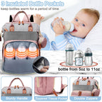 SHITIESHOU Bolsa de pañales mochila para bebé, bolsa de pañales par...