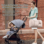 LOVEVOOK - Bolso para pañales con estuche para chupete y cambiador,...