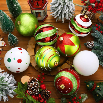 Wettarn Juego de 8 adornos grandes de Navidad de 6 pulgadas con pur...