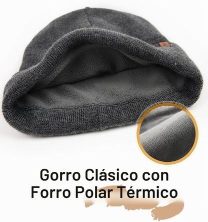 FURTALK Gorro de invierno con forro polar para hombre, doble capa,...