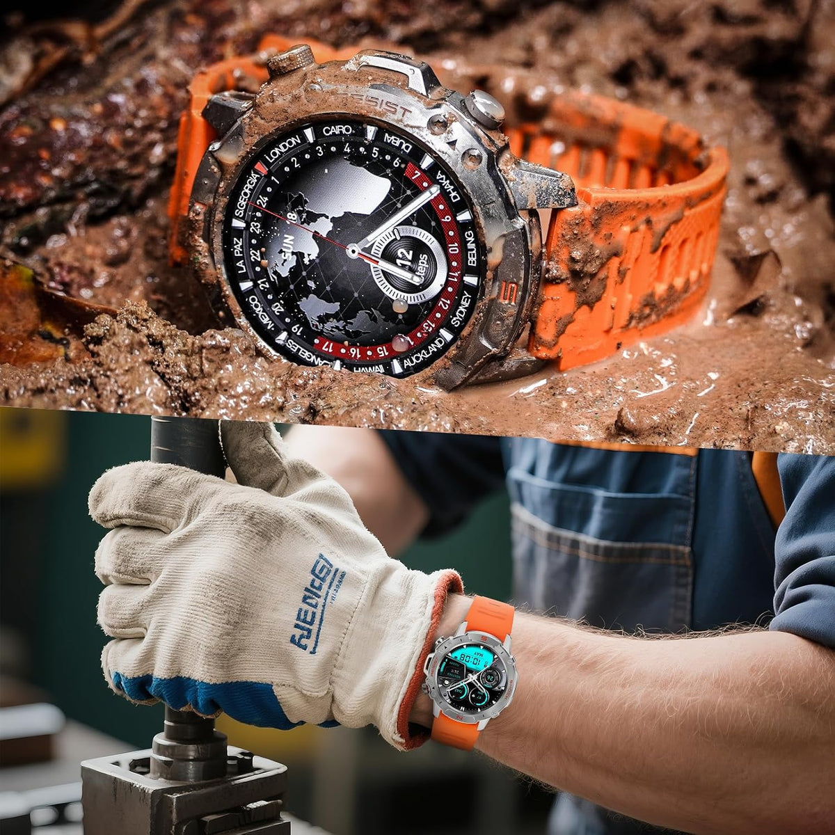 Reloj inteligente para correr para hombres, 1,43" AMOLED, resistent...