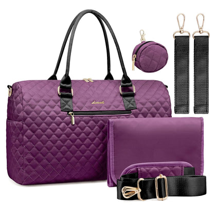 LOVEVOOK Bolsa de pañales con funda para chupete y cambiador, bolsa...