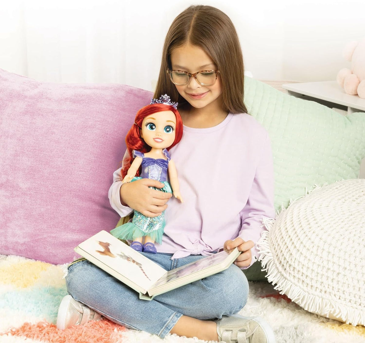Muñeca Disney Princess, mi amiga, Ariel de 14 pulgadas de alto. Inc...