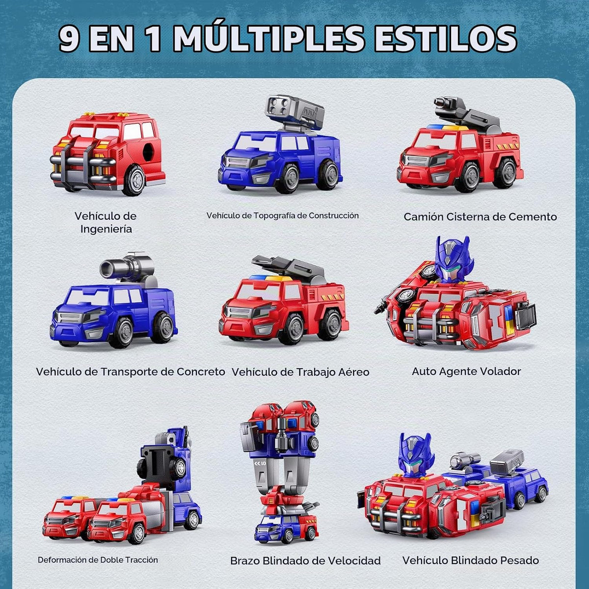 Juguetes robot transformadores 5 en 1 para niños de 4 a 6 años, jug...