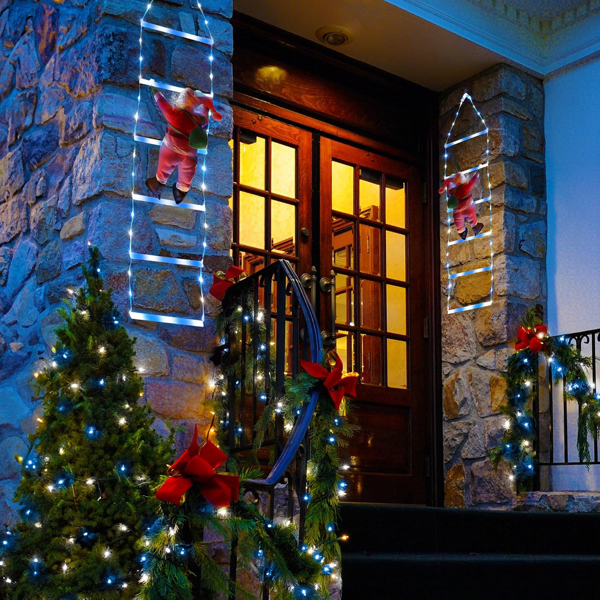 Toodour Luz LED de Navidad, luces decorativas de escalera de Navida...