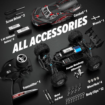 Hosim Coche RC 1\/10 para adultos y niños de 48+KMH, auto eléctrico...