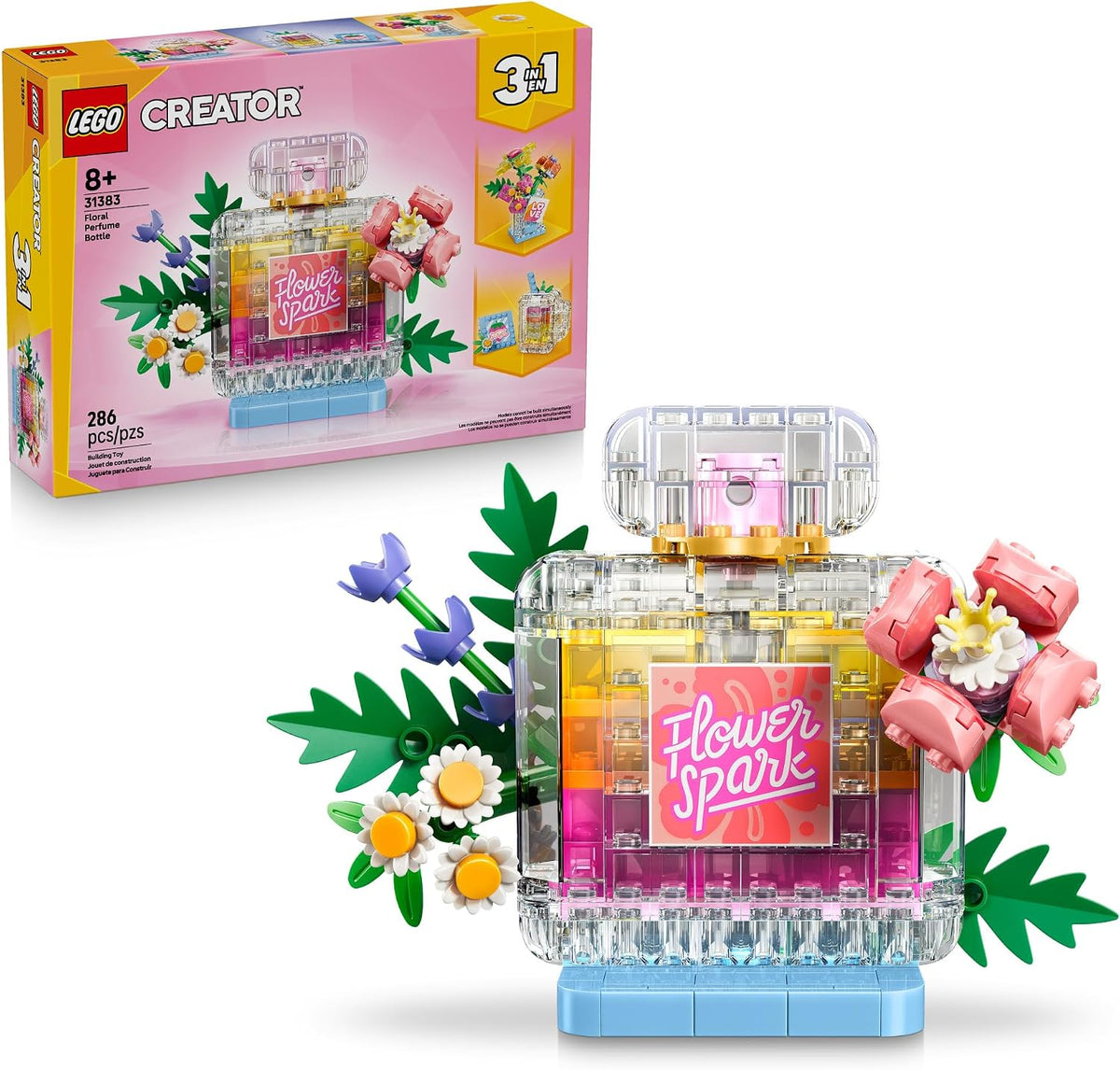 LEGO Creator 31383 - Botella de perfume de decoración floral 3 en 1...