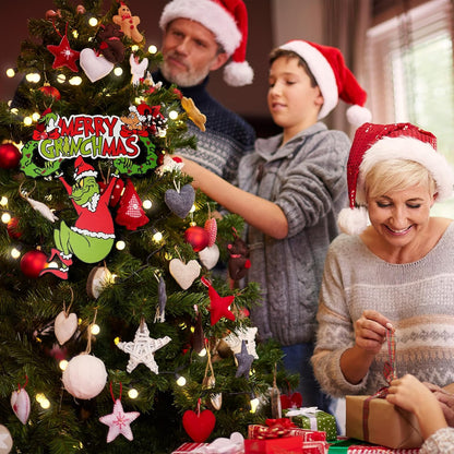 Letrero colgante de madera para puerta de Navidad, adornos para árb...