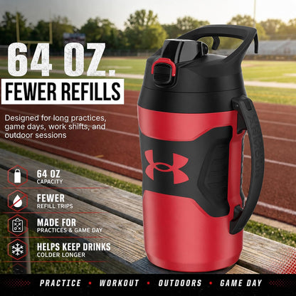 Under Armour Botella de agua aislada con asa y gancho para cerca, j...