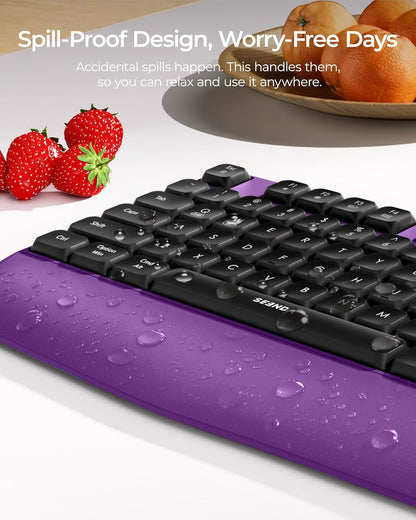 seenda COE200 Combo de teclado y mouse Bluetooth inalámbricos con |...