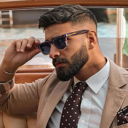 CARFIA Lentes de sol polarizados retro para hombre, protección UV40...