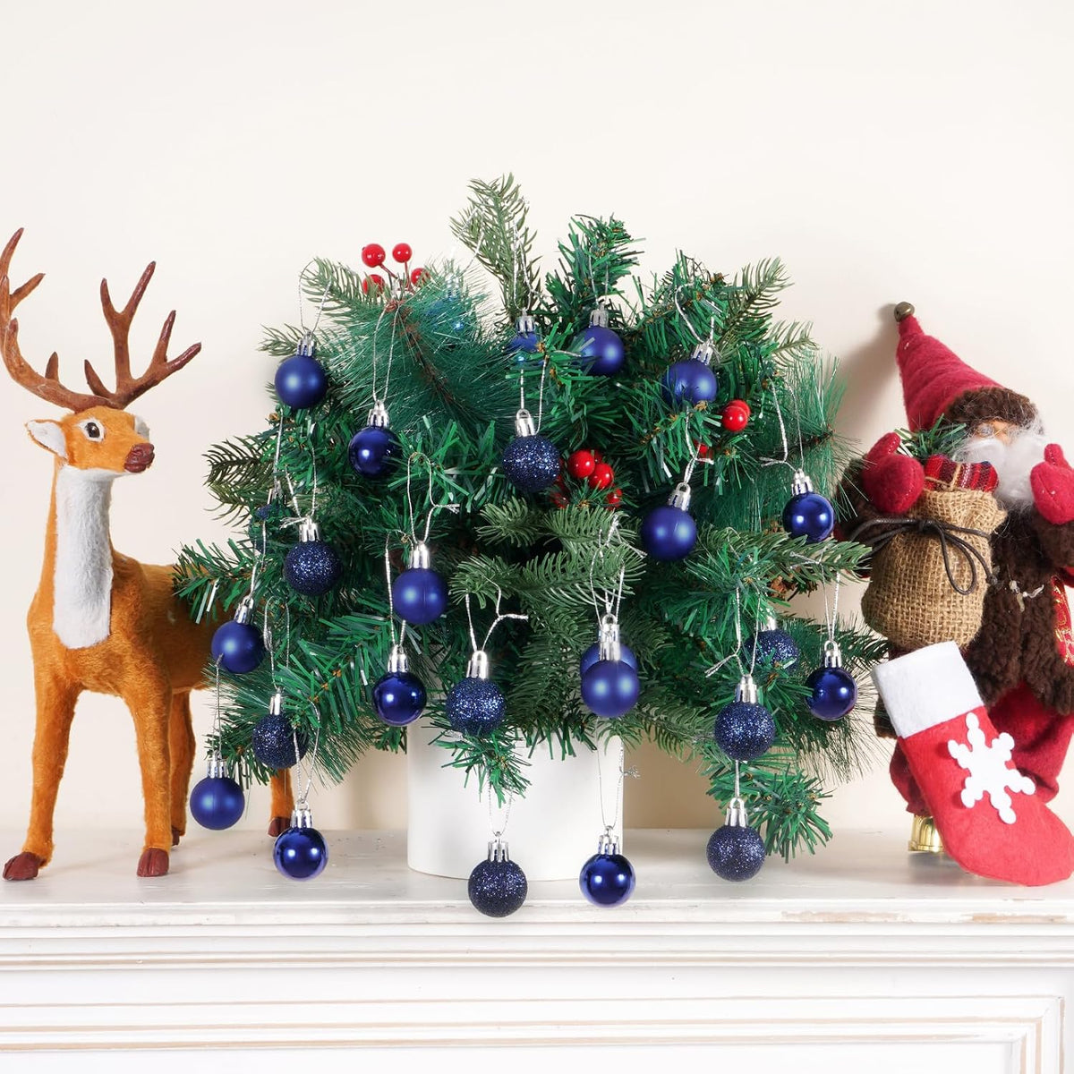 Adornos de bola de Navidad de 30 quilates, decoración de árbol de N...