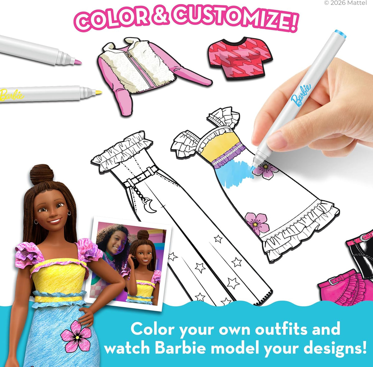 Barbie Magic Style Studio- Kit de moda de muñecas de vestir magnéti...