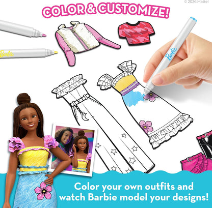 Barbie Magic Style Studio- Kit de moda de muñecas de vestir magnéti...