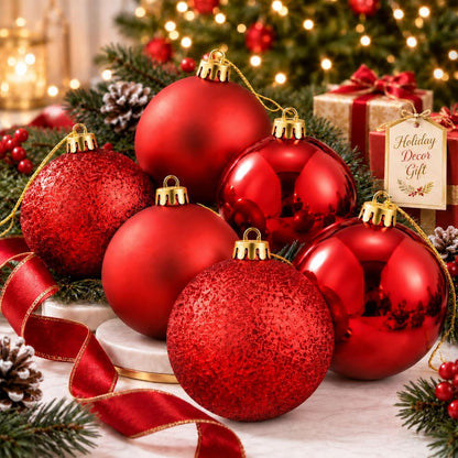 Deekin - Paquete de 8 bolas de adornos de Navidad extra grandes par...