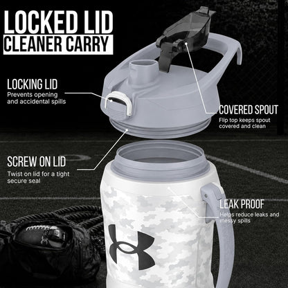 Under Armour Botella de agua aislada con asa y gancho para cerca, j...