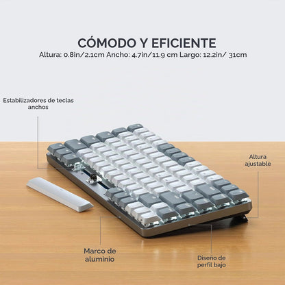 Satechi SM1 - Teclado mecánico 75% para Mac y Windows, teclado Blue...