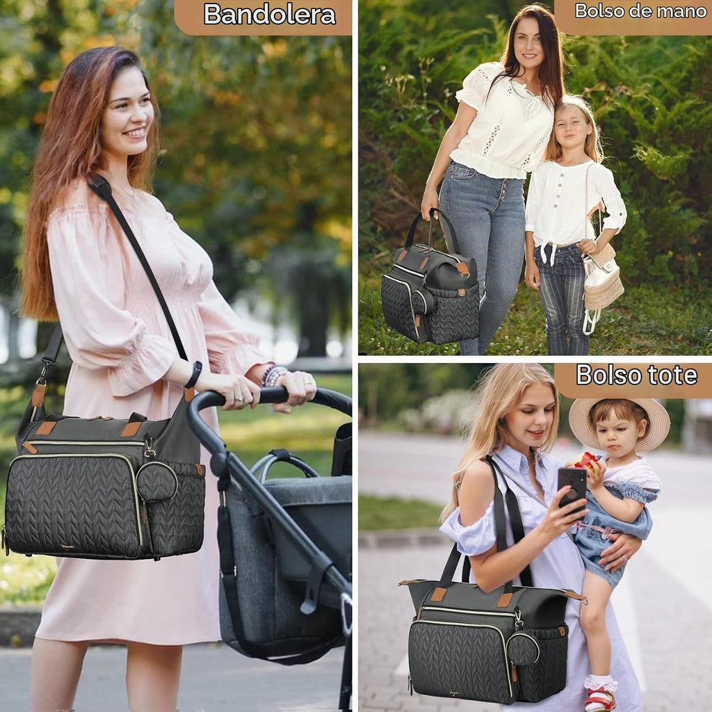 Tonyeee Bolsa Tote de Pañales, Bolsas Grandes para Pañales de Bebé...