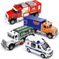 BOFIDAR Paquete de 4 camiones de bomberos y vehículos urbanos de ju...