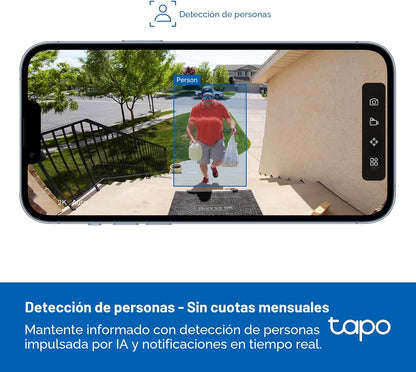 Cámara de seguridad inalámbrica para exteriores Tapo 1080p, batería...