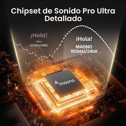 MAONO AU-A04H Kit de micrófono USB con auriculares para PC, podcast...
