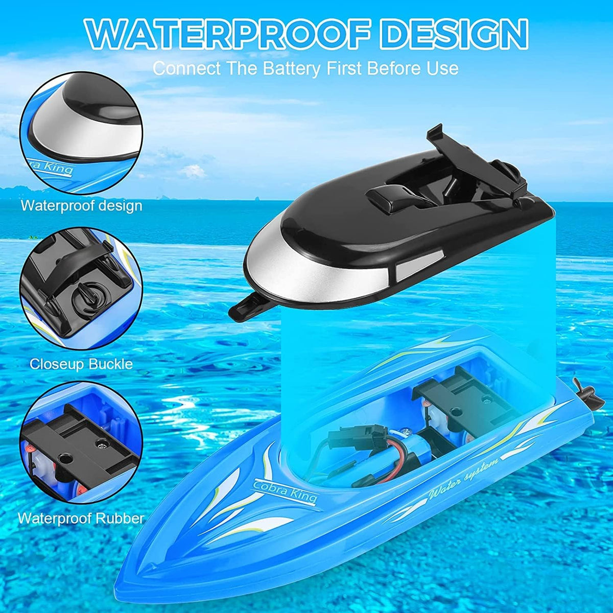 Lumiparty Paquete de 4 botes a control remoto, barcos de control re...