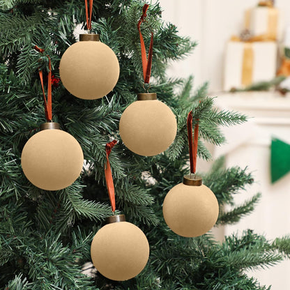 Liliful 15 Piezas Bolas de Navidad de Terciopelo a Granel Adornos d...