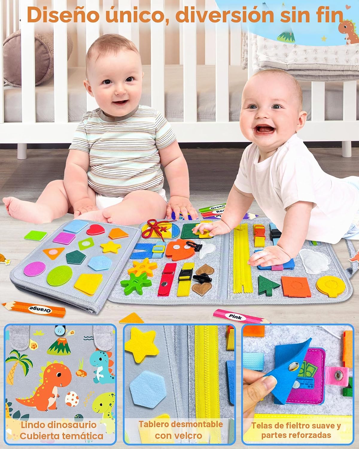 Gojmzo Busy Board Montessori Juguetes para niños pequeños, regalos...