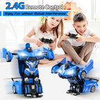 Qumcou Coche de Control Remoto Transformable 1:16, Juguetes para ni...