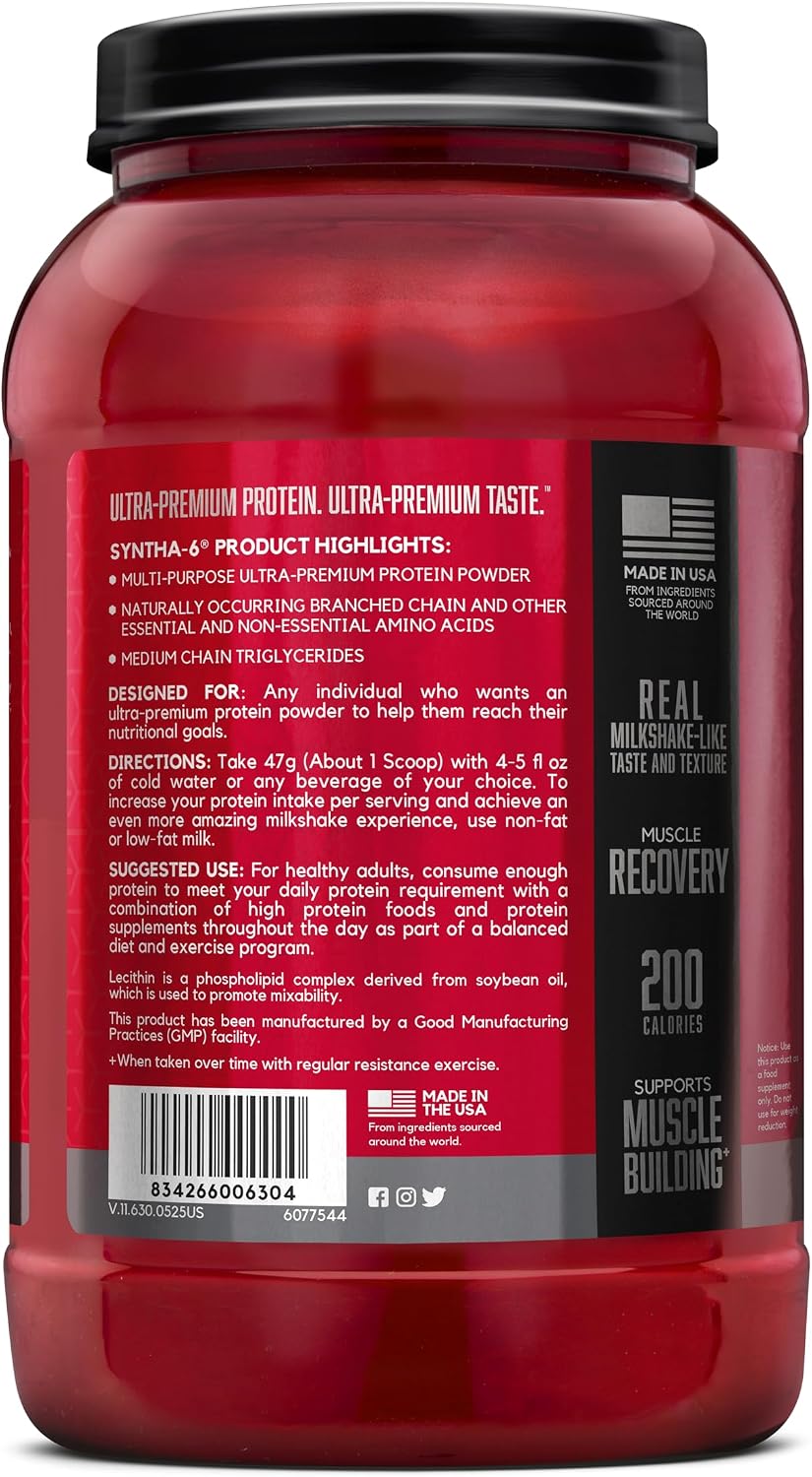 BSN SYNTHA-6 - Proteína de suero en polvo, caseína micelar, polvo a...