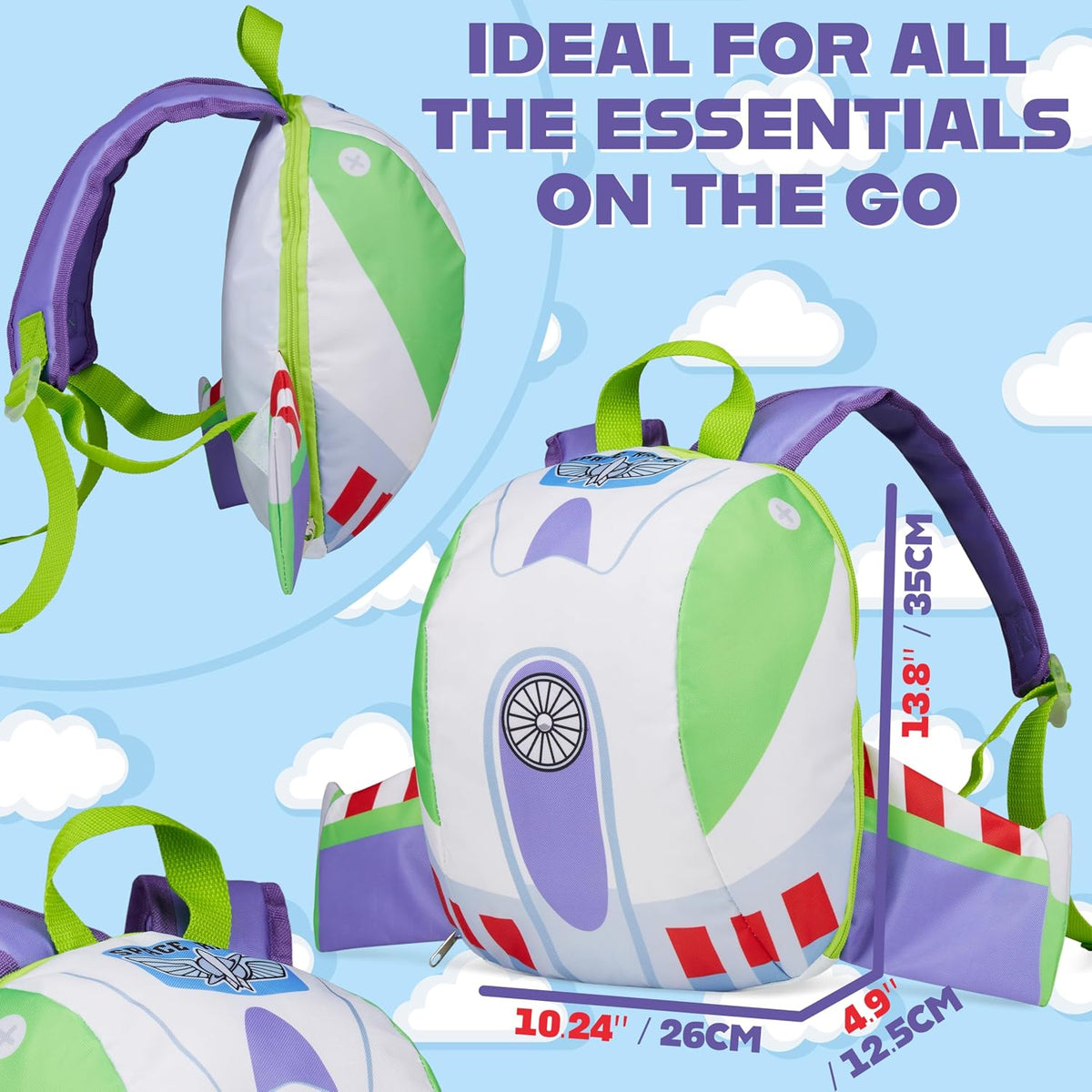 Disney Mochila de Toy Story para niños y niñas pequeños Buzz Lighty...