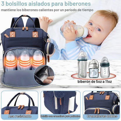 SHITIESHOU Bolsa de pañales mochila para bebé, bolsa de pañales par...
