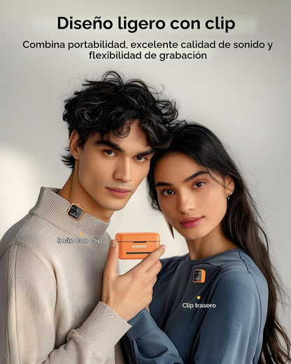 KUKIHO Micrófono Lavalier inalámbrico para iPhone, iPad y Android c...