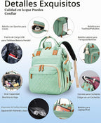 Bolsa de pañales con cambiador, mochila para bebé con cambiador ple...