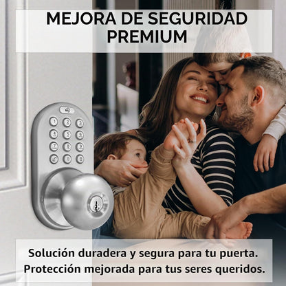 MiLocks TKK-02SN - Pomo digital de puerta con teclado, cerradura de...