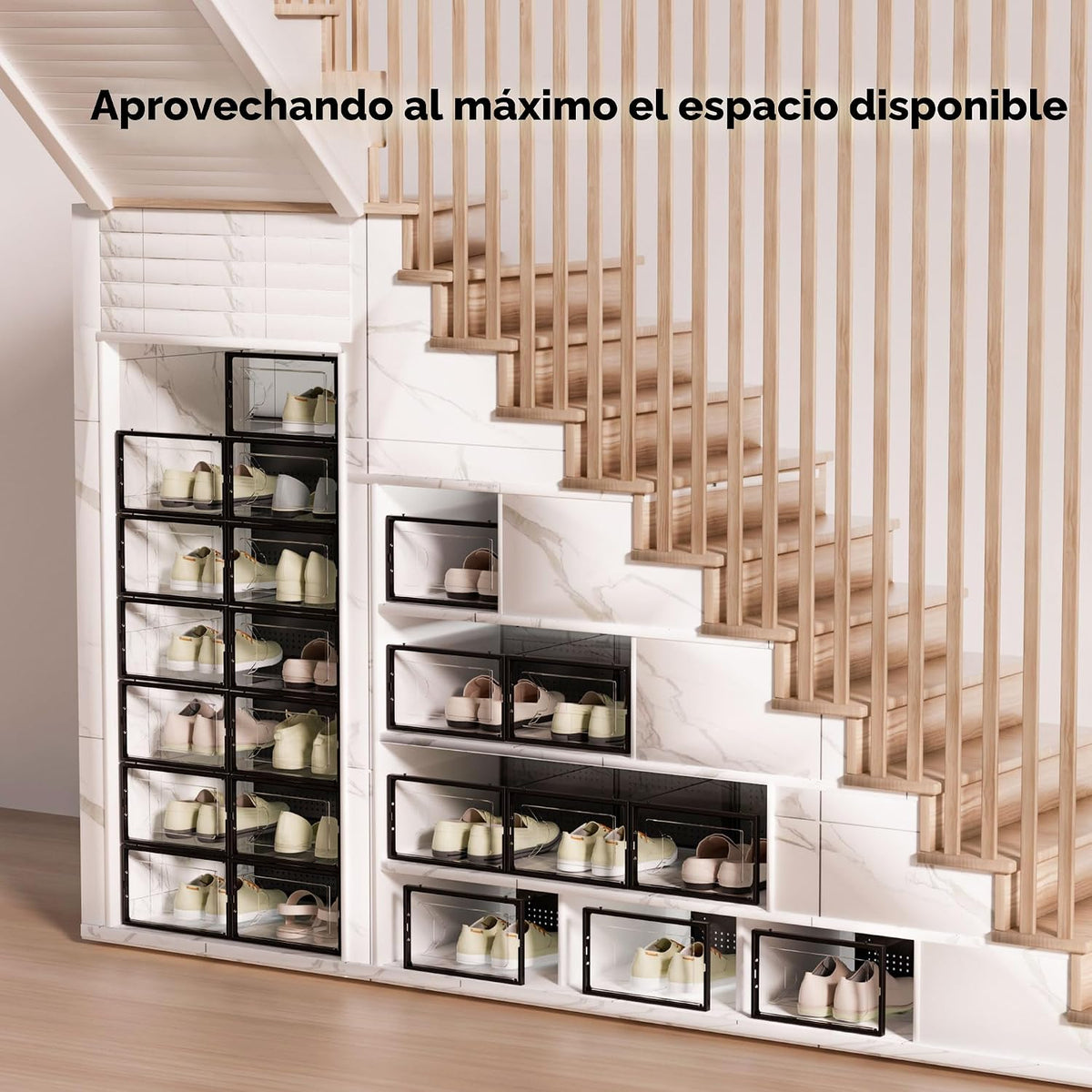 Foluck Paquete de 15 cajas organizadoras de almacenamiento de zapat...