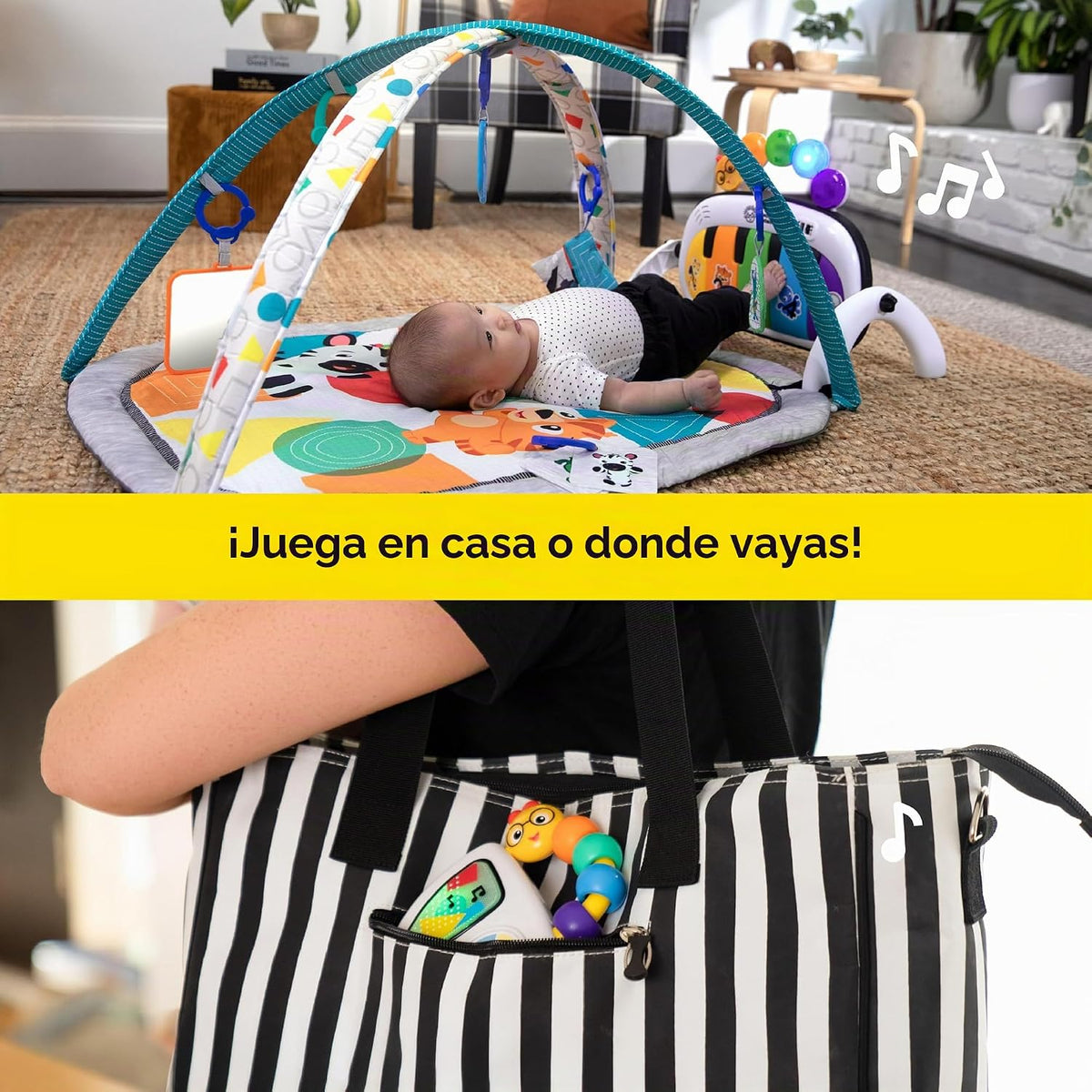 Baby Einstein Kickin Tunes - Paquete 5 en 1, gimnasio de descubrimi...