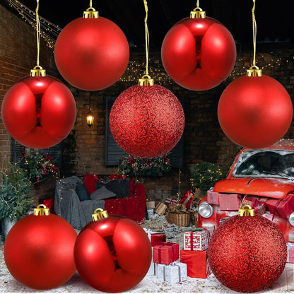 Deekin - Paquete de 8 bolas de adornos de Navidad extra grandes par...