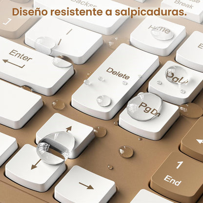 Combo de teclado y mouse inalámbricos silencioso para oficina y hog...