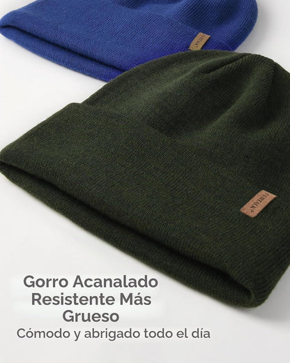 FURTALK Gorro para Hombres y Mujeres con Puños Tejido Grueso Unisex...