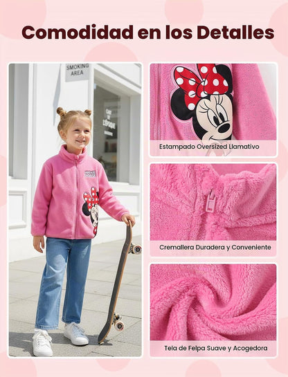Disney Stitch Frozen Elsa Minnie Mickey - Chaqueta de forro polar p...
