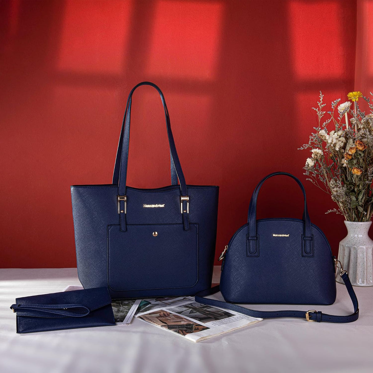 Montana West - Juego de 3 piezas de bolsos para mujer: bolso de man...
