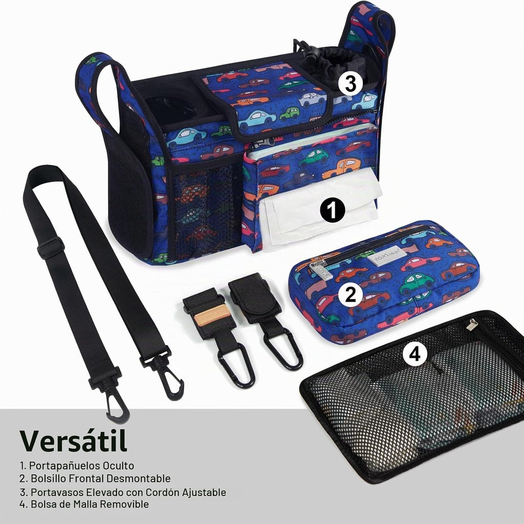 TOPDesign Organizador universal para cochecito de bebé, carrito de...