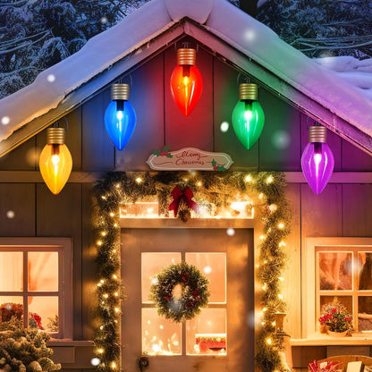 Brightown Jumbo C9 - Luces de sendero de Navidad para exteriores, 8...