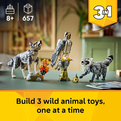 LEGO Creator 3 en 1 Forest Animals: Grey Wolf - Juguete de construc...