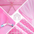 Monobeach Tienda de campaña de princesa para niñas, casa de juegos...
