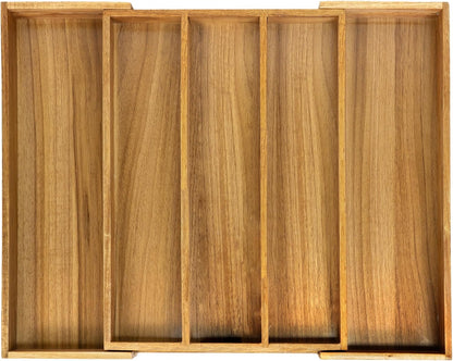 VaeFae Organizador de Cubiertos de Cocina de Acacia, Organizador de...