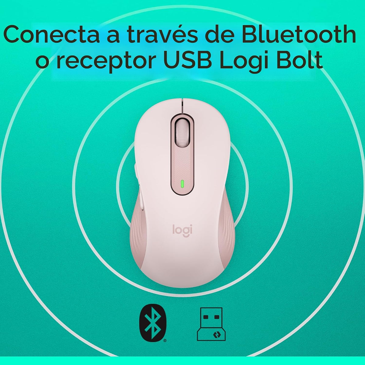 Ratón inalámbrico Logitech Signature M650 para manos pequeñas y med...