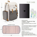 Parker Baby Co. - Mochila para pañales con cambiador, color crema |...